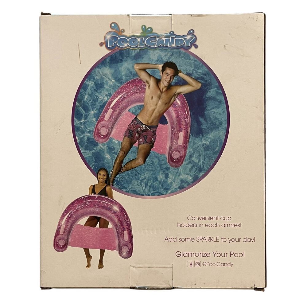 PoolCandy Orchid Glitter Inflatable Pool Sun Chair - Picture 3 of 9